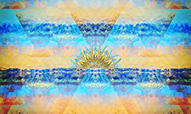 Abstract Digital Art - Mirage Sunrise by David Manlove