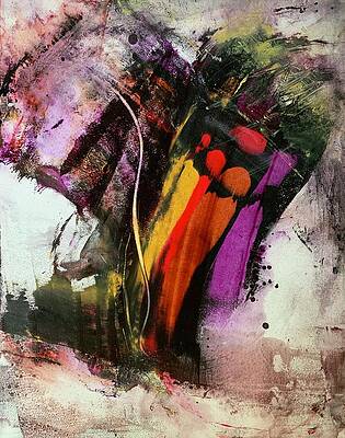 Abstract Wall Art featuring the painting Mired In The Filth Of Belief by Rodney Frederickson