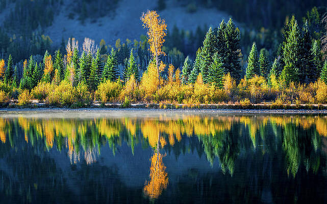 Mountain Wall Art featuring the photograph Mirror Images by Jon Snyder