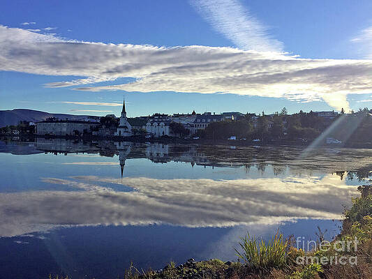Sky Photograph - Mirror Mirror Reykjavik by Rick Locke - Out of the Corner of My Eye