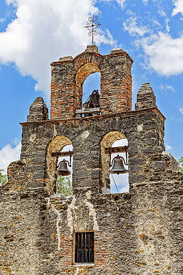 Symbolic Wall Art featuring the photograph Mission Espada Bell Tower by Kelley King