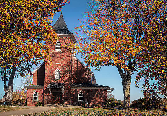 Tree Photograph - Missouri Lutheran Church by Robert Niemeier
