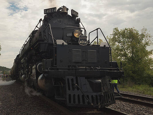 Tree Wall Art featuring the photograph Missouri - Pacific - Big Boy 4014 by Robert Niemeier
