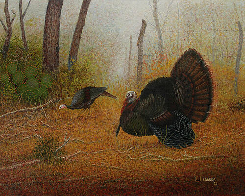 Wall Art featuring the painting Misty Morning by Eleazar Herrera