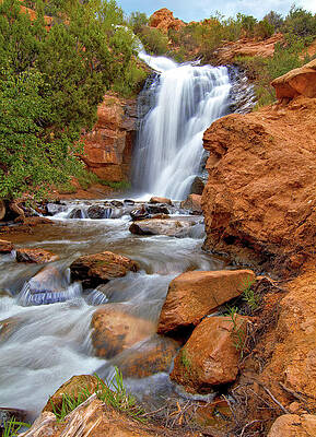 Wall Art featuring the photograph Moab Waterfall by Bob Falcone