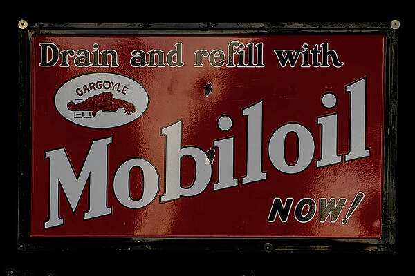 Wall Art featuring the photograph Mobil Oil Signs by Flees Photos