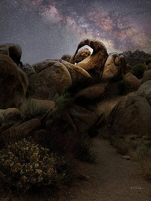 Sky Photograph - Mobius Arch After Dark by Theresa D Williams Smoky Mountains