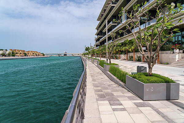 Modern Wall Art featuring the photograph Modern Apartments On The Dubai Canal Close To Jumeirah Beach by Steven Heap