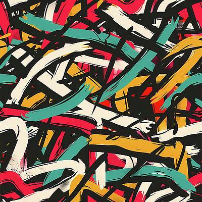 Vibrant Digital Art - Modern_fashionable_pattern_lines_and_letter_No 3 by Andre Petrov