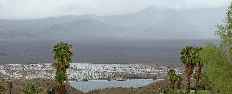 Lake Wall Art featuring the photograph Mohave Snow by Matt Halvorson