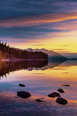 Wall Art featuring the photograph Moment Of Tranquility - Glacier National Park by Adam Mateo Fierro