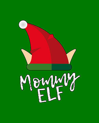 Xmas Wall Art featuring the digital art Mommy Elf Christmas Costume by Flippin Sweet Gear