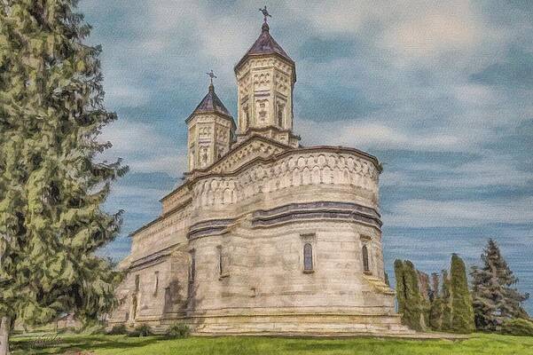 Wall Art featuring the painting Monastery Of The Three Hierarchs by Jeffrey Kolker