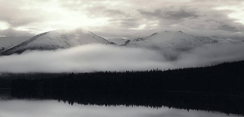 Reflection Wall Art featuring the photograph Monochrome Mountain Reflections by Dan Sproul