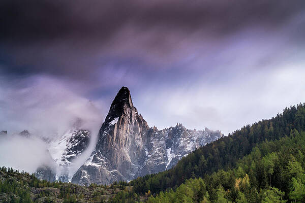 Sky Photograph - Mont Blanc With Wispy Clouds by Andrew Lalchan