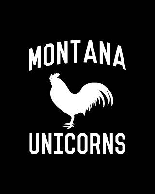 Montana Wall Art featuring the digital art Montana Unicorns by Flippin Sweet Gear