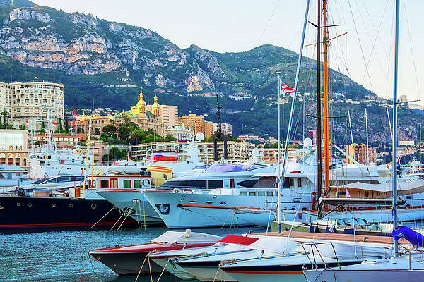 Wall Art featuring the photograph Monte Carlo Casino And Marina by Tatiana Travelways