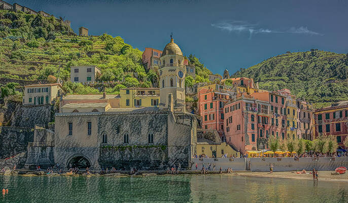 Spring Photograph - Vernazza, Italy In May by Marcy Wielfaert