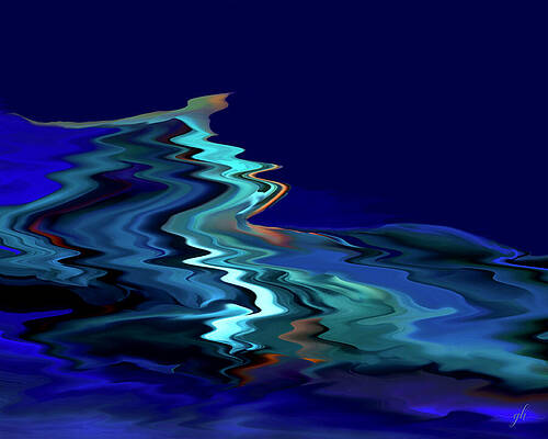 Wall Art featuring the digital art Mood Indigo by Gina Harrison