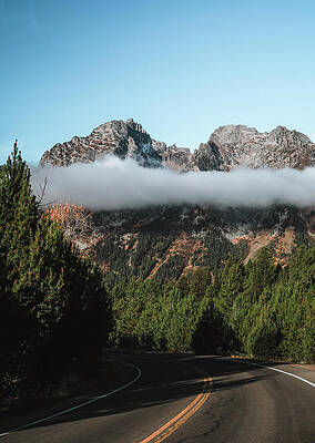 Wall Art featuring the photograph Moody Morning Drive In The Tetons by Dan Sproul