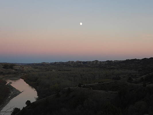 Sky Photograph - Moon Over River by Amanda R Wright