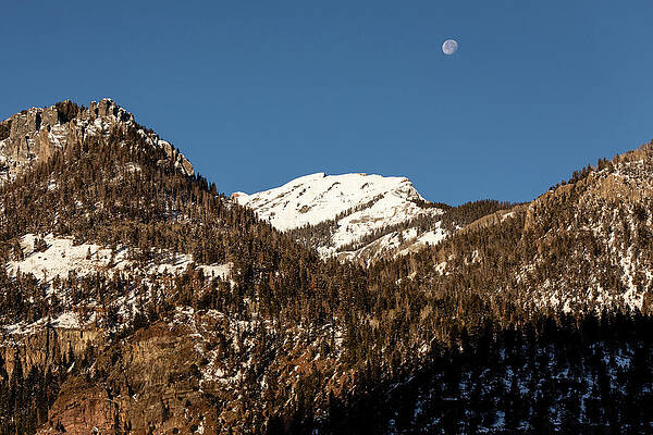 Mountain Photograph - Moon Over San Juan Mountains by Craig A Walker