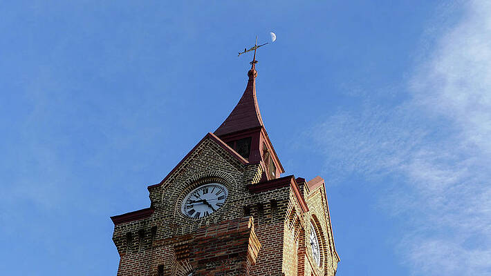 Newberry Wall Art featuring the photograph Moon Over The Opera House by Brian Hare