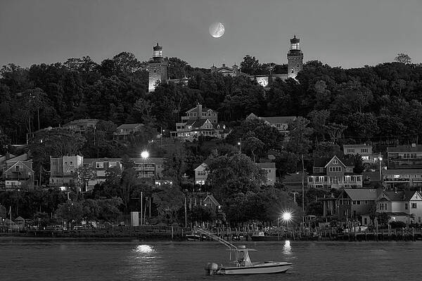 Moonlit Navesink Twin Lights Photograph