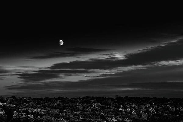 Cloud Photograph - Moonswept In Monochrome by Rich Kovach