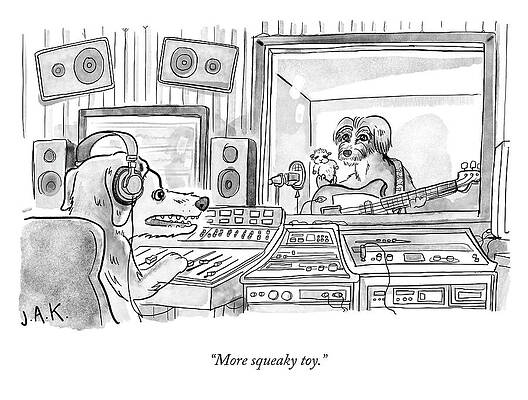 Adam Wall Art featuring the drawing More Squeaky Toy by Jason Adam Katzenstein