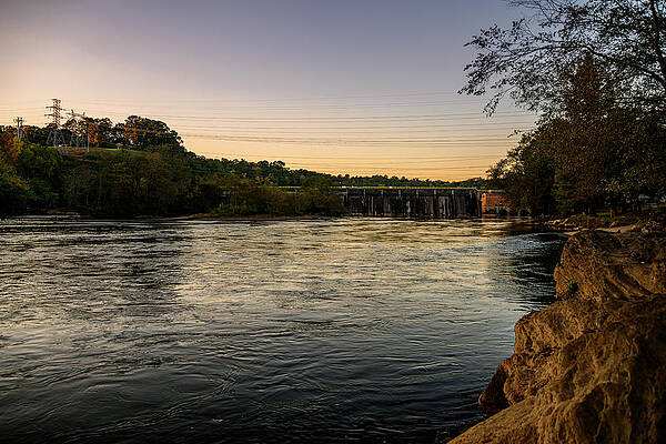 Georgia Photograph - Morgan Falls At Sunset - Sandy Springs, Georgia by Anthony Hightower