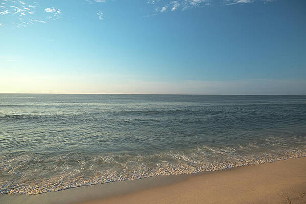 Summer Wall Art featuring the photograph Morning Beach Walk On The Jersey Shore by Matthew DeGrushe