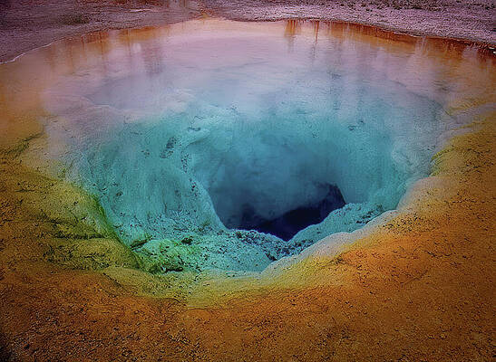 Wall Art featuring the photograph Morning Glory Pool Yellowstone Geothermal Wonder by Rebecca Herranen