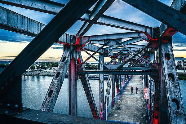 Bridge Wall Art featuring the photograph Morning Run On Junction Bridge by Owen Weber