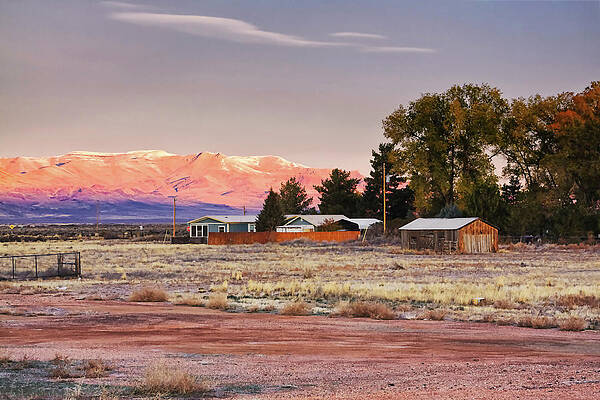 Wall Art featuring the photograph Morning Snow On Nevada-Oregon Border by Tatiana Travelways