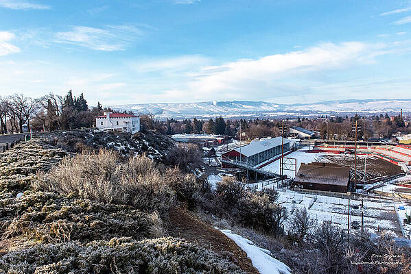 Winter Landscape with Historic Building Wall Art