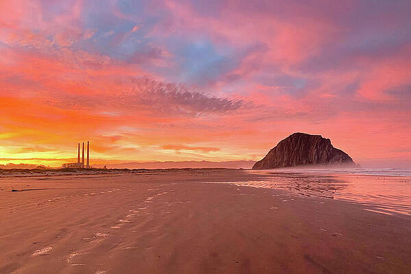 Wall Art featuring the photograph Morro Bay Beach Sunrise by Matthew DeGrushe