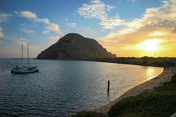 Wall Art featuring the photograph Morro Bay Sunset by Matthew DeGrushe