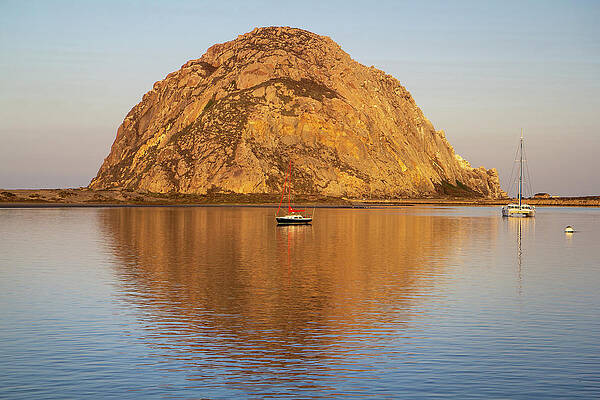 Wall Art featuring the photograph Morro Rock by Gina Cinardo