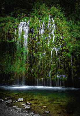 Moody Photograph - Mossbrae Falls And Pool, California - Vertical by Abbie Warnock
