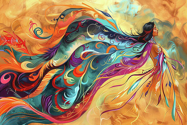 Vibrant Wall Art featuring the digital art Mother Earth by Ron Weathers