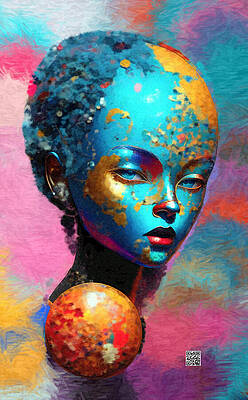 Wall Art featuring the digital art Mother Nature by Rafael Salazar