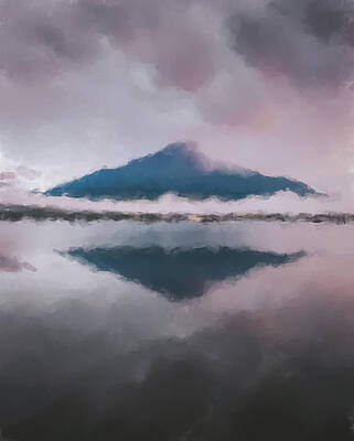 Japan Painting - Mount Fuji And Clouds by Gary Arnold