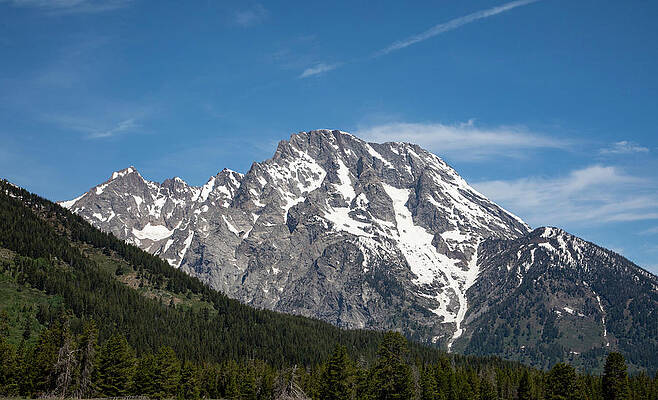 Wall Art featuring the photograph Mount Moran In Spring Grand Teton National Park by Dan Sproul