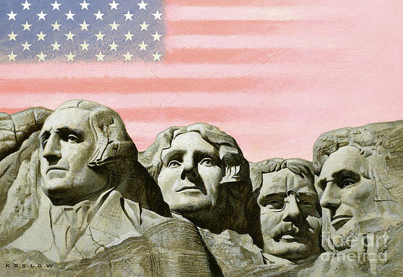 Historical Figures Painting - Mount Rushmore by Howard Koslow