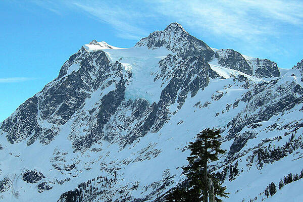 Wilderness Wall Art featuring the photograph Mount Shuksan Close-up From Mount Baker Ski Area by Nancy Gleason