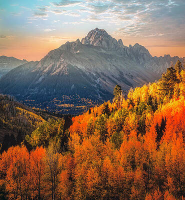 Majestic Mountain at Sunset Wall Art