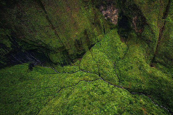 Paradise Photograph - Mount Waialeale Streams - Kauai, Hawaii by Abbie Warnock