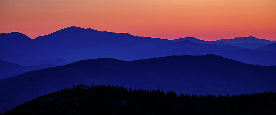 Wall Art featuring the photograph Mountain Layers, Chocorua Sunrise. by Jeff Sinon