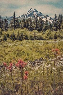 Mountain Wall Art featuring the painting Mountain Meadow by Jeffrey Kolker